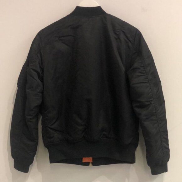 Alpha Industries Black Reversible MA-1 Bomber Flight Jacket - Picture 3 of 11